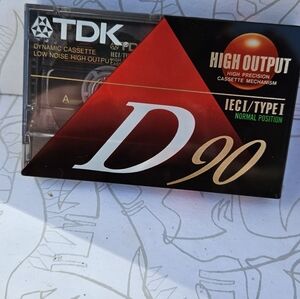 NEW SEALED TDK D90 Blank Audio Cassette Tape 90 Minutes